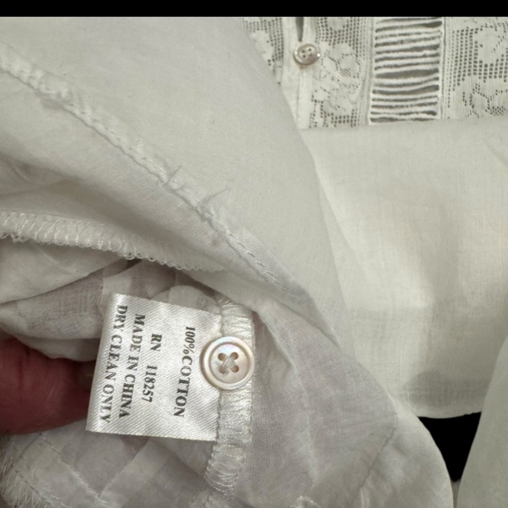 White Women's Blouse - Picture 9 of 10